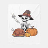 Erntedank Röntgen Skeleton Funny Rock Hand Fall L Fleecedecke (Vorderseite)