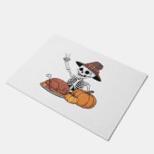 Erntedank Röntgen Skeleton Funny Rock Hand Fall L Fußmatte (Schrägansicht)