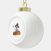 Erntedank Röntgen Skeleton Funny Rock Hand Fall L Keramik Kugel-Ornament (Rechts)