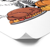 Erntedank Röntgen Skeleton Funny Rock Hand Fall L Poster (Ecke)