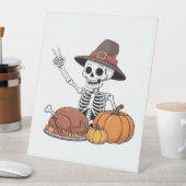 Erntedank Röntgen Skeleton Funny Rock Hand Fall L Sockelschild (In Situ)