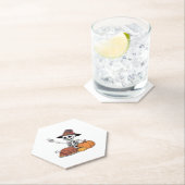 Erntedank Röntgen Skeleton Funny Rock Hand Fall L Untersetzer (Vor Ort)