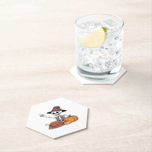 Erntedank Röntgen Skeleton Funny Rock Hand Fall L Untersetzer (Vor Ort)