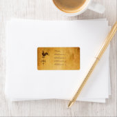 Erntedank Rooster Adressaufkleber (Insitu)