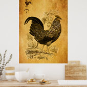 Erntedank Rooster Poster (Küche)