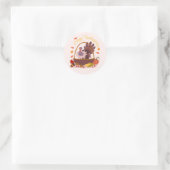 Erntedank Runder Aufkleber (Tasche)