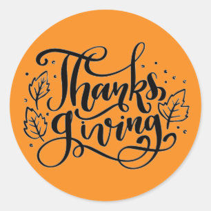 Erntedank Runder Aufkleber