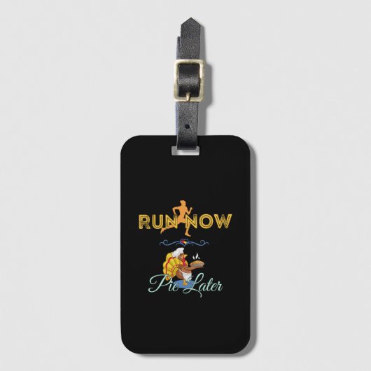 Erntedank-Runners - Jetzt Kuchen später ausführen Gepäckanhänger (Vorderseite Vertikal)