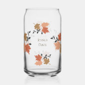 Erntedank Rustic Fall Vibes Personalisiere Dosenglas (Vorderseite)