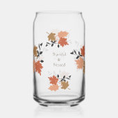 Erntedank Rustic Fall Vibes Personalisiere Dosenglas (Rückseite)