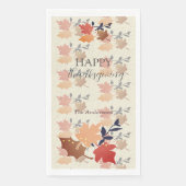 Erntedank Rustic Fall Vibes Personalisiere Serviette (Vorderseite)