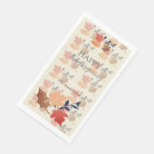 Erntedank Rustic Fall Vibes Personalisiere Serviette (Ecke)