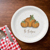 Erntedank Rustic Pumpkin Personalisiert Pappteller