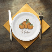 Erntedank Rustic Pumpkin Personalisiert Pappteller