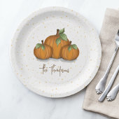 Erntedank Rustic Pumpkin Personalisiert Pappteller
