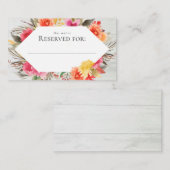 Erntedank Rustikale Wasserfarben Blumenstrauß Platzkarte (Vorne/Hinten)