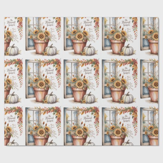 Erntedank, rustikaler Erntedank, Fall, Geschenkpapier (Flach)