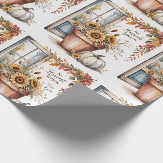 Erntedank, rustikaler Erntedank, Fall, Geschenkpapier (Ecke)