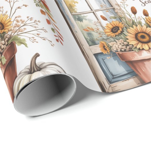 Erntedank, rustikaler Erntedank, Fall, Geschenkpapier (Rolleneckpunkt)