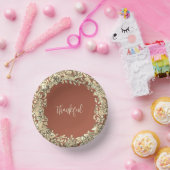 Erntedank Rustikaler Wald Tierfall Kupfer Pappteller (Party)