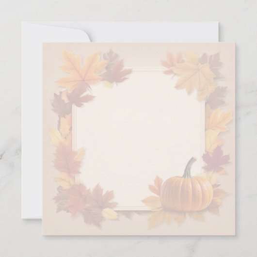 Erntedank Rustikales Abendessen mit Pumpkin und Bl Save The Date (Rückseite)