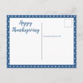 Erntedank Rustikales Kaninchenfest Niedlich Danke Feiertagspostkarte (Rückseite)