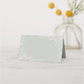 Erntedank "Sage Green Leaf Motif" geklappt Platzkarte (Vorderseite)