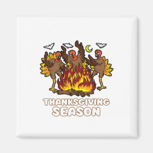 Erntedank Saison Funny Turkey Tanz Herbst Autu Magnet