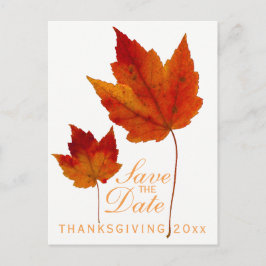 Erntedank Save the Date Ahornleaf Postkarte