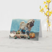 Erntedank-Scarecrow-Mops-Karte Karte (Gelbe Blume)