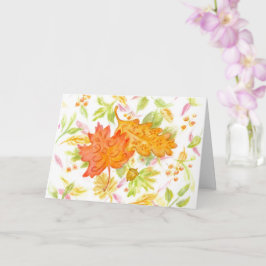 Erntedank Schöne Blätter Religiöse Karte