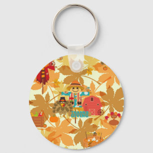 Erntedank-Schreckgespenst Schlüsselanhänger