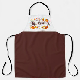 Erntedank Schürze mit Kürbisgewächsen und Blätter