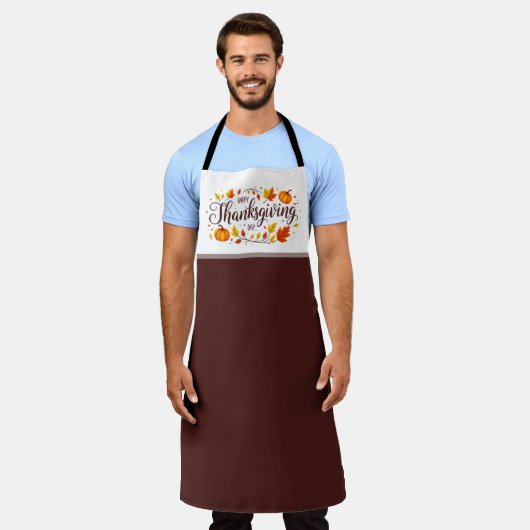 Erntedank Schürze mit Kürbisgewächsen und Blätter (Getragen)