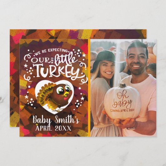 Erntedank Schwangerschaft Ankündigung (Vorne/Hinten)