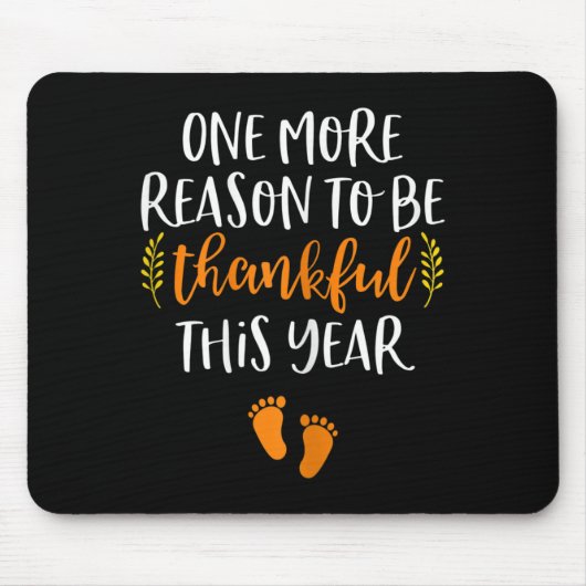 Erntedank Schwangerschaft Ankündigung Fall Baby Re Mousepad (Vorne)