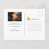 Erntedank Schwangerschaft Ankündigung Foto-Karte Postkarte (Rückseite)