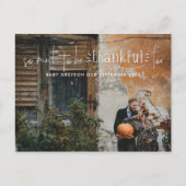 Erntedank Schwangerschaft Ankündigung Foto-Karte Postkarte (Vorderseite)