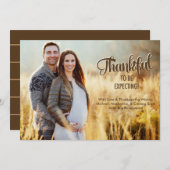 Erntedank Schwangerschaft Ankündigung Karte Foto (Vorne/Hinten)