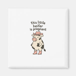 Erntedank-Schwangerschaftsankündigung Lustige Cowg Magnet