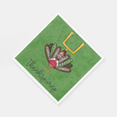 Erntedank Script Türkei Fußball Feathers Green Serviette (Ecke)