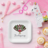 Erntedank Script Türkei Fußball Feathers Pappteller (Party)