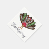 Erntedank Script Türkei Fußball Feathers Serviette (Ecke)