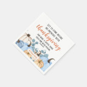 Erntedank Scripting Blue Pumpkin Patch Familie Serviette (Ecke)