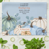 Erntedank Scripting Familienname Typografie Geschirrtuch (Gefaltet)