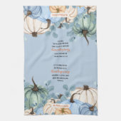 Erntedank Scripting Familienname Typografie Geschirrtuch (Vertikal)