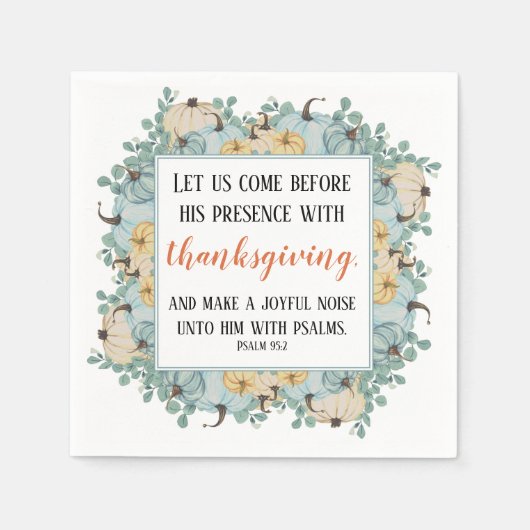 Erntedank Scripting Wasserfarbe Pumpkellerrahmen Serviette (Vorderseite)