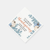 Erntedank Scripture Blue Pumpkin Corners Serviette (Ecke)