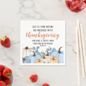 Erntedank Scripture Blue Pumpkin Patch Serviette (Beispiel)