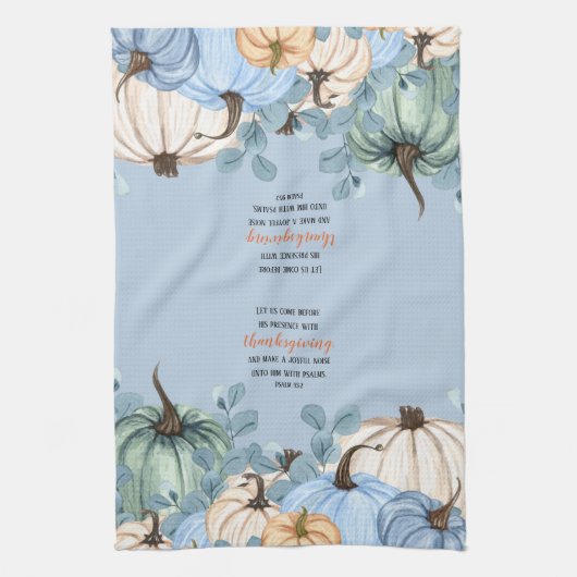 Erntedank Scripture Geschirrtuch (Vertikal)